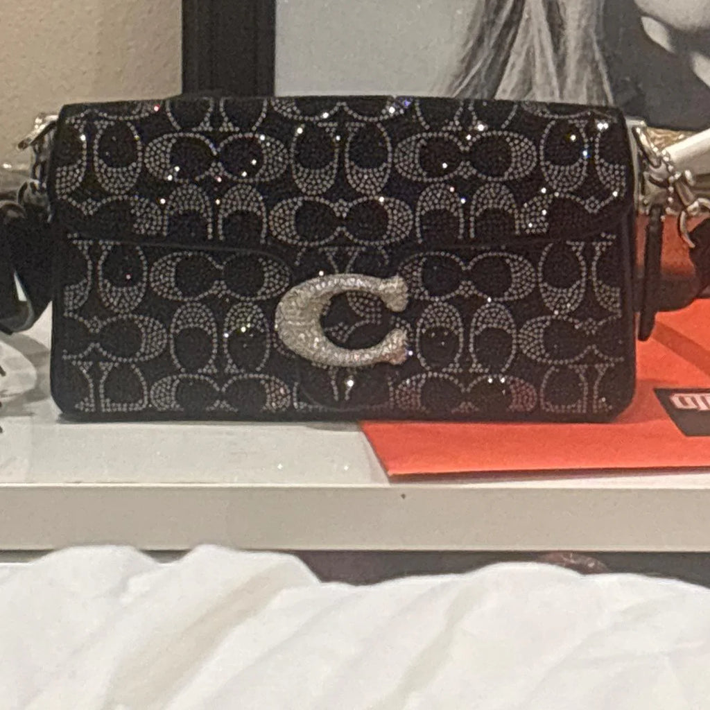 Brand new coach tabby 26 signature bedazzled beaded