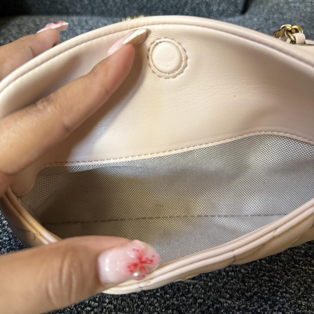 Tabby baby pink shoulder bag 20 with pillow quilting