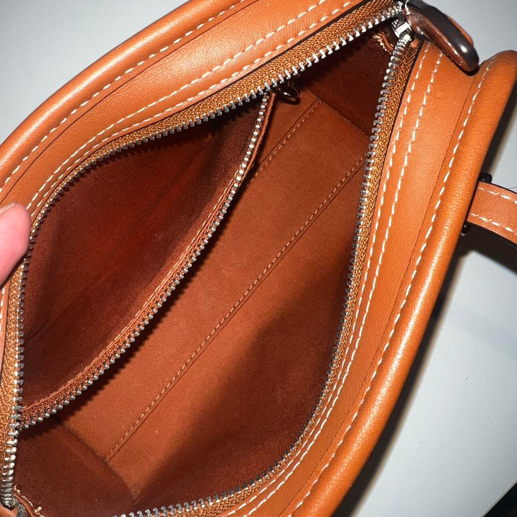 Crystal Swing Zip 20 Leather and Crystal C print canvas