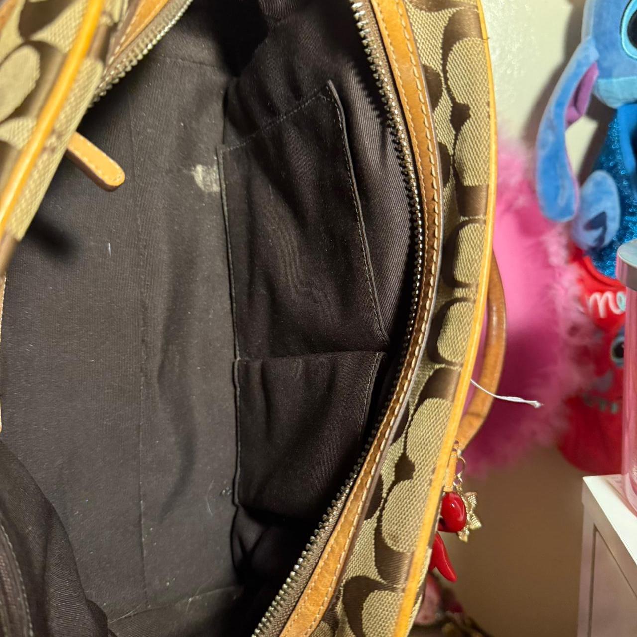 Vintage Coach Hampton Canvas Leather Signature Logo