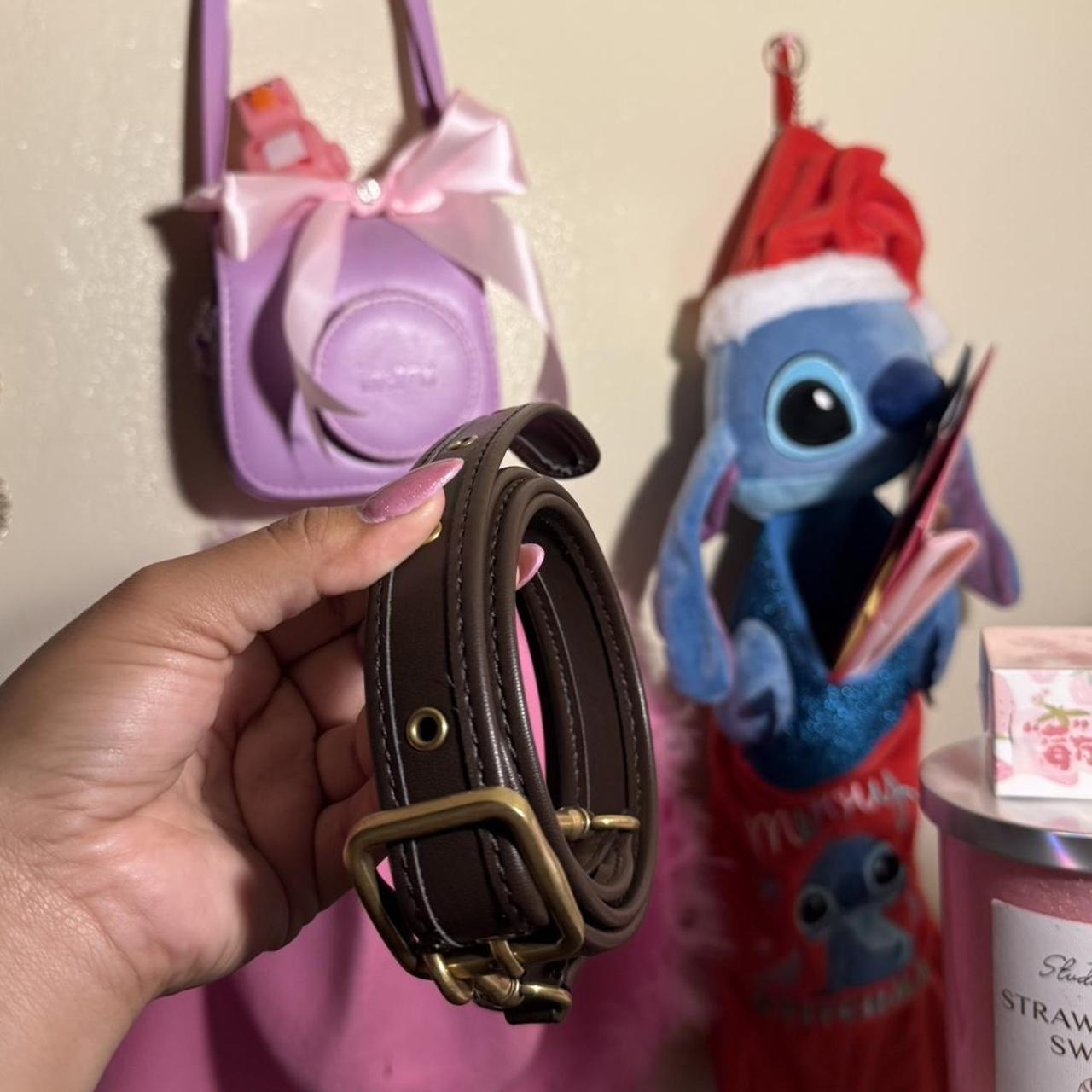 Soho Signature Jacquard top handle shoulder bag, brown color