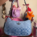 Blue Coach shoulder bag