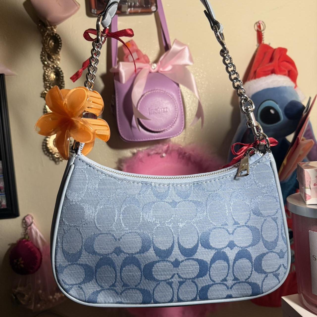 Blue Coach shoulder bag