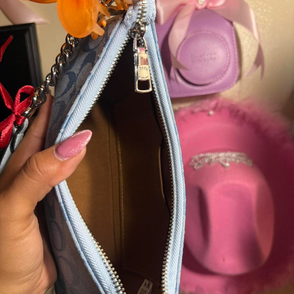 Blue Coach shoulder bag