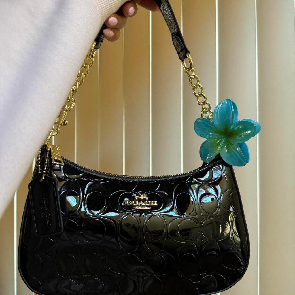 Black Coach shoulder bag with goldchain