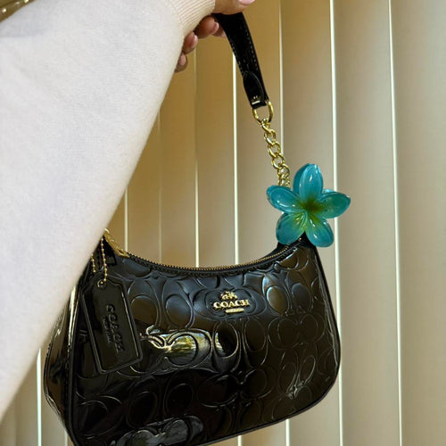 Black Coach shoulder bag with goldchain