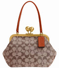 Coach Kisslock Frame Crystal Signature Jacquard Bag 16 CCC53