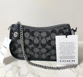 COACH Swinger 20 Crystal Signature Jacquard - Black