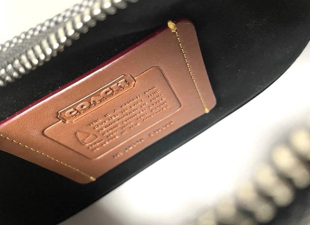 COACH Swinger 20 Crystal Signature Jacquard & Leather Shoulder Bag Black